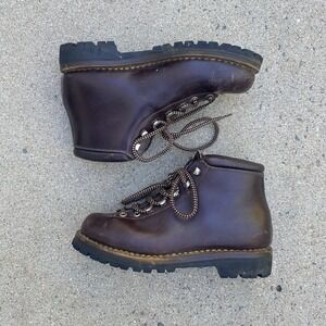 Vtg Calzaturificio The Alps By Fabiano Welted Mountain Hiking Boots Sz 36 / 7.5